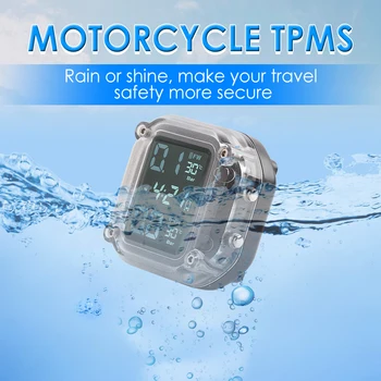 Atsparus vandeniui Padangų Slėgio Stebėjimo Sistema Motociklą 2VNT Daviklis Padangų Slėgio Signalą USB Sąsaja Motociklo PSSS
