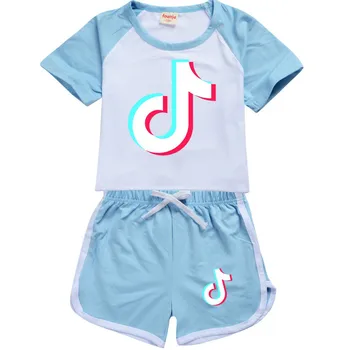 Vaikų vasaros laisvalaikio kostiumas Tap-tap, T-marškinėliai + šortai laisvalaikio sporto kostiumas bamblys mergina vasaros drabužių 2020 m. berniuko rūbus