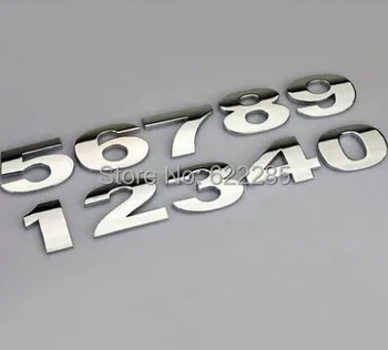 10 vnt/daug 3D metalo Raidžių emblema Skaitmeninės Skaičius 