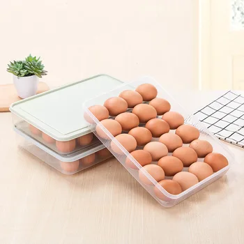 Plastikinių Kiaušinių Dėžutėje Virtuvės Kiaušinių Laikymo Dėžutė 24 Tinklelis Kiaušinių Laikiklį Ant Kitos Šaldymo Saugyklos Organizatoriai Kiaušinių Laikymo Konteineris