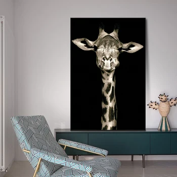Abstrakti Afrikos Laukinių Žirafa, Juokinga Meno Drobė Paveikslų Ant Sienos Menas, Plakatų ir grafikos Šiaurės Gyvūnai Meno Nuotraukas Cuadros