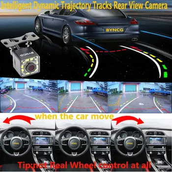 BYNCG Automobilio Galinio vaizdo Kamera HD CCD Atvirkštinio Atsarginės Auto Atbulinės eigos Parkavimo Pagalba, Intelligent Dynamic Trajektorija Dainos