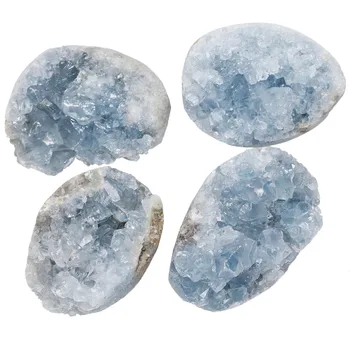 TUMBEELLUWA Gamtos Mėlyna Celestite Mineralinių Kristalų Geode Klasterio Pavyzdys Nereguliarus Akmens Gydymo Reiki Namų Puošybai