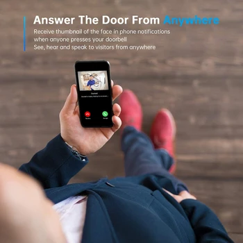 Alexa Vaizdo Doorbell 1080P Wifi Smart Home Telefono Skambučio Garsą Domofonas Baltas Juodas Belaidis 