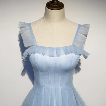 Mėlyna Skraiste De Soiree tai Yiiya BR1225 Elegantiškas Stebėjimo Oficialią Vakaro Suknelės Linijos, Plius Dydis Vakaro Drabužiai Moterims