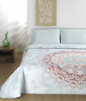 DHestia Namuose-lovatiesė vasaros Mandala spausdinimo ir pagalvėlių apvalkalus, lova 90, 105, 135 ir 150, Lecco modelis