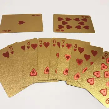 Auksas, Sidabras, Kortų Pokerio Žaidimas Denio Aukso Folija Pokerio Rinkinys Plastiko Magic Card Vandeniui Korteles Magic 