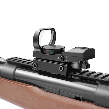 Taktinis Raudonos, Žalios Dot Akyse Holografinis Medžioklės Riflescope 4 Tinklelis Šautuvas taikymo Sritis Medžioklės Optika Ginklą Reikmenys 20mm Geležinkelių