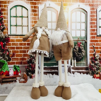 Pliušinis Kalėdų Papuošalai Ištraukiama Nuolatinis Žaislas Sniego Gnome Skrybėlę Apdailos Susitarimą Lėlės Kalėdų Senelio Lėlės Vaikams Dovanos