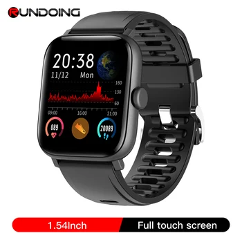 RUNDOING NY16 Visiškai Jutiklinis ekranas smart žiūrėti su Aliuminio lydinio Atveju IP68 vandeniui smartwatch 