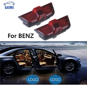 2vnt Benz Šešėlių Šviesos Lempos Sveiki Logotipas Lazerinis Projektorius Automobilių VADOVAVO Mercedes Benz E-Klasė A B C-Class 