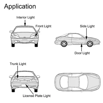 AGLINT 10VNT Auto Pakaitinės LED Lemputės T10 194 5W5 501 LED Automobilių Stovėjimo Šviesos Licenciją Plokštelės Šviesos Šalinimas Šviesa Balta 12V