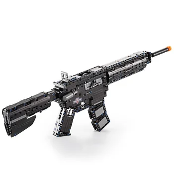 Plytos Karinių Ginklų serija Rifle M4A1 Puolimą Modle įrangos pardavimas, biuro įrangos Blokai, žaislų, Vaikiškų dovanų Berniukas 621Pcs