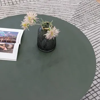 Ins vientisa spalva paprastas vandeniui ir anti-plikymo pvc apskritojo kambarį kavos stalo staltiesė nemokamas pristatymas lentelėje kilimėlis