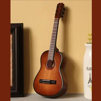 Mini Klasikinė Gitara Mediniai Miniatiūrinė Gitara, Modelis, Muzikos instrumentų 2021 Guitarra Apdailos Dovana su Byla Stovi Kavos