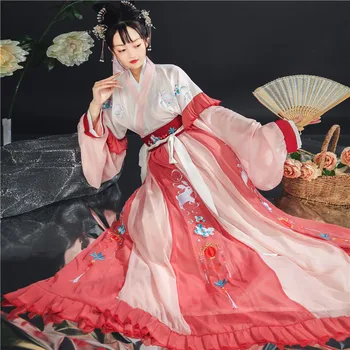 Tradicinis Kinų Hanfu Kostiumai Moteris Senovės Han Dinastijos Suknelė Rytų Princesė Dress Lady Elegantiškas Tang Dinastijos Šokių Drabužiai