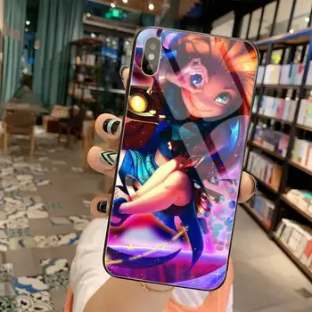 CUTEWANAN League of Legends Zoe Annie Telefono dėklas Grūdintas Stiklas iPhone 11 Pro XR XS MAX 8 X 7 6S 6 Plus SE 2020 atveju