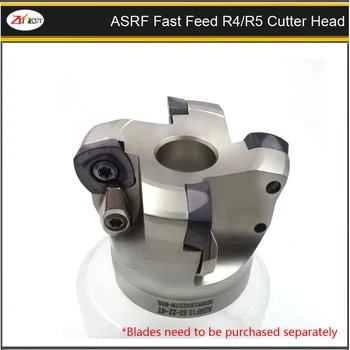 ASRF50/63/80/100mm už SDMT120512 Greitai pašarų aukšto efektyvumo roughing R4 R5 frezavimo pjovimo galvutė,Ašine Apdirbimo Pjovimo Galva