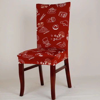 Linksmų Kalėdų Kėdė Padengti Spandex Džiaugsmais, Raudona Elastinga Spandex Ruožas Šiuolaikinės Šeimos Apdailos Slipcover Kėdės Sėdynė Apsaugoti