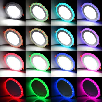 RGB Spalvos Su Nuotolinio Valdymo Projektavimo 6W 9W 16W 24W Apvalus LED Downlight AC85-265 Su Vaizdo jūsų nuoroda Nemokamas pristatymas