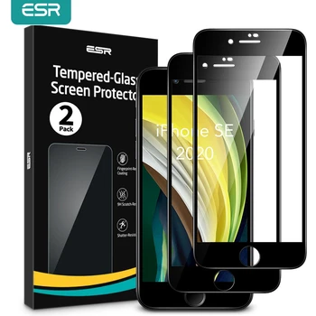 ESR 2vnt Grūdintas Stiklas iPhone SE 2020 Screen Protector Visiškai Padengti Grūdinto Stiklo iPhone SE 2020 m. 8 7 6s Ekrano Flims