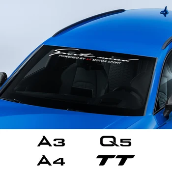 Automobilio Priekinis Galinis Stiklas MotorSport Lipdukas Audi A3 8P 8V 8L A4 B8 A6 C6 Q2 Q3 Q5 Q7 Q8 TTS TT Auto Reikmenys Vinilo Decal