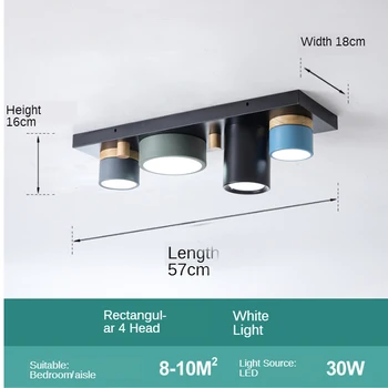 Šiaurės šalių šiuolaikinės minimalistinės kūrybos stačiakampio formos LED lubų šviestuvas gamyklos tiesioginio pardavimo koridoriaus praėjimo macaron lempos