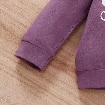 2020 m. Rudenį Baby Girl ilgomis rankovėmis Kelnės Kostiumas Unikalų Laišką Gobtuvu marškinėliai Šviežia Gėlių Elastinga Ilgas Kelnes ir Lankelis