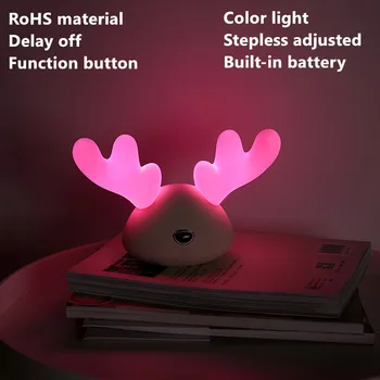 Namo apdaila Elnias Lempos 1200mAh 7 spalvų keitimas naktį šviesos USB įkrovimo šalia rašomojo stalo lempa laikas dimeris miego lempos