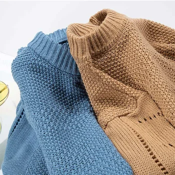 Golfo Tuščiaviduriai Iš Trikotažo Moterų Megztinis (Puloveris 2020 M. Žiemos Kietosios Tepimo Rankovėmis Megztinis Moterims Nėrimo Moterų Megztiniai