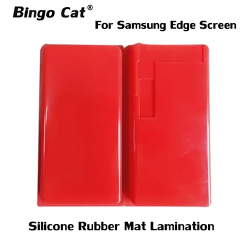 1 komplektas Raudonas Silikoninis Gumos Kilimėlis Laminavimo Pelėsiai, Pelėsiai Samsung Galaxy S8 S9 Plus Pastaba 8 9 S10 Plius LCD Ekranas OCA Pašalinti