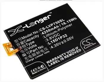 Cameron Kinijos 4250mAh baterija LENOVO PB1-750 750M 750N PHAB 6.98 L15D1P32 Mobilųjį, SmartPhone Baterija