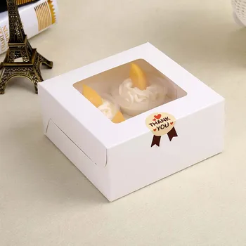 5vnt Cupcake Dėžutė Su Torto Padėklo Pudingo Desertas Dovanų Dėžutėje, Su aiškiu Langą, Torto Pakuotės Organizatorius Vestuvių Naudai Saldainių Dėžutė