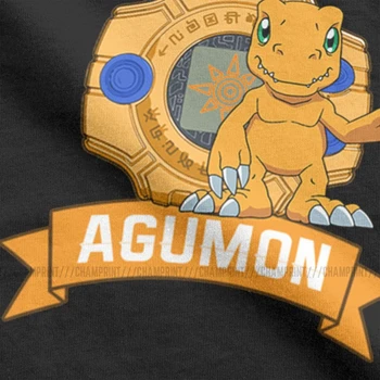 Vyrai Agumon Marškinėliai Digimon Nostalgiškas Anime Medvilnės Viršūnes Juokinga Trumpomis Rankovėmis Apvalios Kaklo Tees Vasaros Marškinėliai