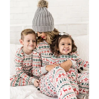 Kalėdų Šeimos Pižama, Motina, Tėvas, Duktė, Sūnus Kalėdos Sleepwear Drabužių Rinkinys Suaugusiems Vaikams Atitikimo Šeimos Komplektus Mamytė ir Man
