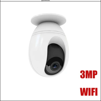 3MP WIFI IP VAIZDO Kamera, Belaidė IP Tinklo Stebėjimo Kameros, Namų Biuro, Sandėlio Banko Mini PT Dome Kameros Mobiliojo ryšio Nuotolinio