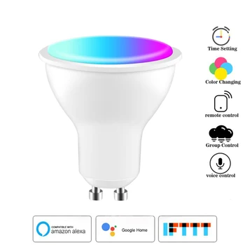 1/2/3/4/5 VNT Gu10 WIFI Smart LED Lemputė, Prožektorius RGB Lemputė APP Kontroliuoti Smart Home Dirbti Su Alexa, Google, Namuose 85-265V