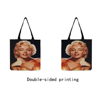 Mados Moterų Pirkinių Krepšys 2020 Karšto Parduoti Vakarų Stiliaus Seksuali Gražuolė Marilyn Monroe Spausdinti Shopper Bag Praktinių Pakartotinai Tote Bag