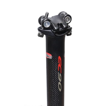 EC90 dviračių taku 3k visas anglies pluošto MTB dviračio sėdynė po dviračių dalys, dviračių sėdynės 27.2 / vamzdelis 30.9 / 31.6 * 350 / 400mm