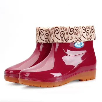 Naujas Laisvalaikio lietaus batai moterims Mažai Obcasie, Suapvalinti Tne Batai Neperšlampami Viduryje Vamzdis Lietaus Batai chaussures femmes 698
