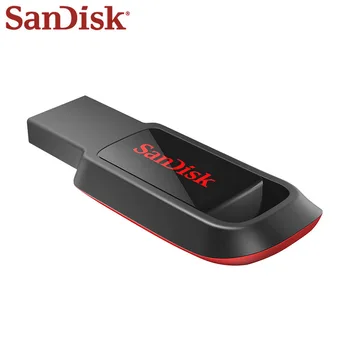 SanDisk CZ61 USB Flash Drive USB 2.0 128GB 64GB 32GB 16GB Pen Ratai Juoda Pendrive Flash Drive, Parama europos sąjungos Oficialusis Patikra