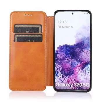 Magnetas Piniginės Atveju, Samsung Galaxy S20 Ultra Plus Atveju Odinis Uždaras Flip Case For Samsung S20 Plius S20Plus Dangtis
