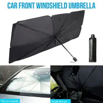 Patvarus Automobilis Skėtis Automobilių skėtį nuo saulės, Lauko, Sulankstomas Auto Saulės Skydelis, skirtas Raštas Block Shield Sidabro