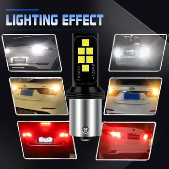 2vnt 1156 Ba15s 7440 T20 1156 BAU15D LED Lempučių, Ne Hyper Flash šviesos Auto Automobilio Posūkio Signalo žibintai, stabdžiai dieniniai žibintai
