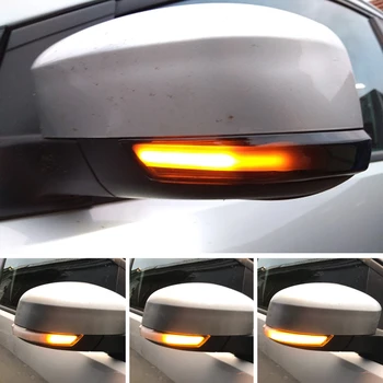 2 vnt Dinaminiai Posūkio Signalo Lemputė LED Pusėje valdomi Išoriniai galinio vaizdo Veidrodėliai Indikatorius, Indikatorių Kartotuvas Šviesos Ford Focus 2012-2018