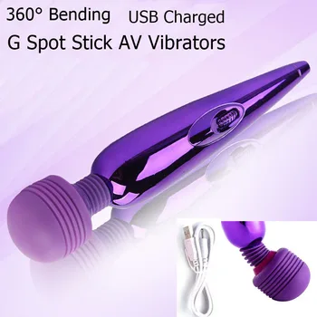 Naujas Blizga USB Mokestis Av Magija Vibratorius Galinga Clit Vibratoriai Sekso Žaislai Moterims, Klitorio Stimuliatorius Saugaus Silikono Sekso Produktas