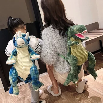Creative 3D Modeliavimas Dinozaurų Kuprinė Mielas Gyvūnų, Animacinių filmų Pliušinis Kuprinė-Dinozaurai Krepšyje Vaikams Dovanos Vaikams