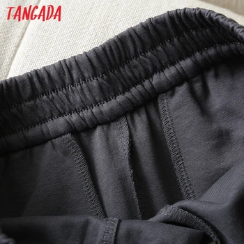 Tangada 2020 m. moteris, tamsiai pilkos kelnės krovinių strethy juosmens kelnės kelnės poilsiu moterų sweatpants 6D80
