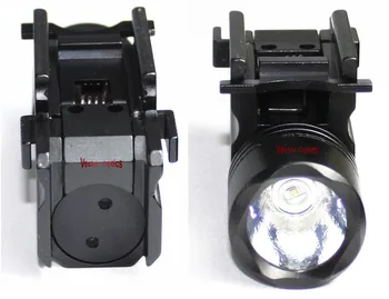Vektoriaus Optika Kompaktiškas Taktinis Apšvietimas LED Žibintuvėlis 200 Liumenų Žibintuvėlis su 20mm Weaver Mount Ginklas Šviesos GLOCK 17 19