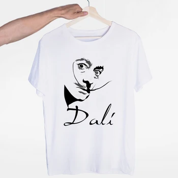 Salvadore Dali Duoklė T-shirt O-Kaklo trumpomis Rankovėmis, Vasaros Atsitiktinis Mados Unisex Vyrų ir Moterų Marškinėlius